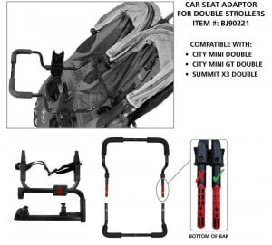 Image of recalled Baby Jogger Car Seat Adaptor - double