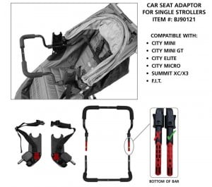 Image of recalled Baby Jogger Car Seat Adaptor - single