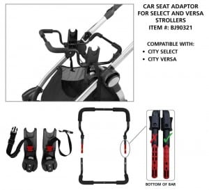 Image of recalled Baby Jogger Car Seat Adaptor - versa