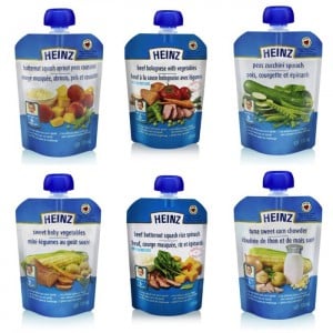 Images of recalled Heinze Baby Food Pouches