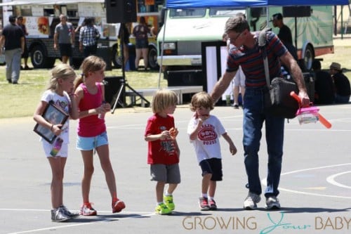 Charlie Sheen's youngest kids, twins Bob and Max and daughters Sam and Lola, enjoy a day of fun at a local fair in Los Angeles