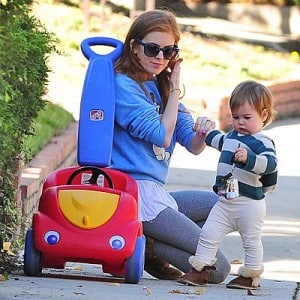 Isla Fisher out with 13 month old daughter Olive Cohen