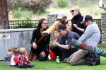 Jaime King and Jordana Brewster at the park with their kids James and Julian