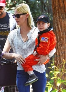 January Jones out with son Xander