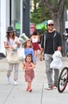 Jason Bateman and wife Amanda Anka out in LA with their daughters Frances and Maple
