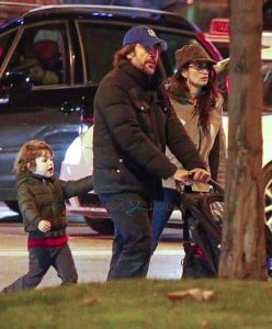 Javier Bardem and Penelope Cruz out with kids Leo and Luna