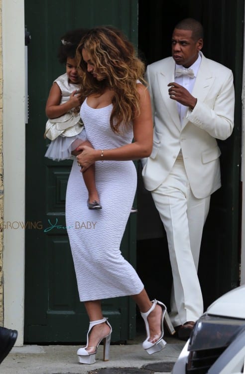 Jay Z and Beyonce with Daughter Blue Ivy after sister Solange's wedding