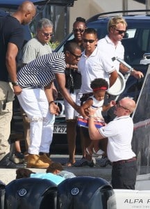 Jay-z with daughter Blue Ivy on vacation  in France
