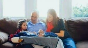 Jen and Kevin Sheridan with their daughter and son Owen