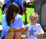 Jennifer Garner with daughter Seraphina at 4th of July Parade in Pacific Palisades