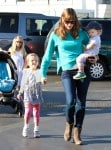 Jennifer Garner takes her kids to the market