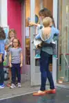 Jennifer Garner with kids Violet,  Seraphina and Samuel out in NYC