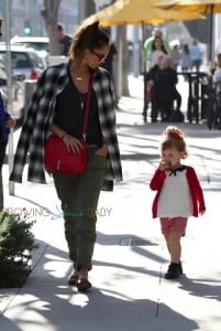Jessica Alba Strolls with her daughter Haven in LA