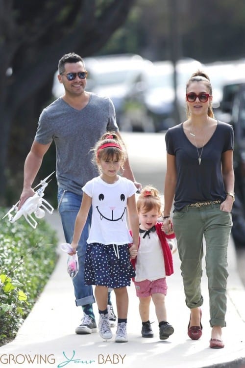 Jessica Alba and Cash Warren visit the park with their daughters Honor and Haven