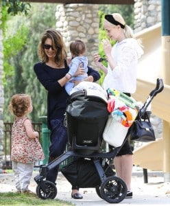 Jessica Alba and Jaime King at the park in LA