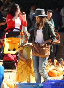 Jessica Alba with daughter Honor at Mr