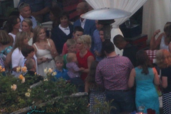 Jessica Simpson with son Ace at her pre-wedding 4th of July Barbeque