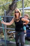 **EXCLUSIVE** Jillian Michaels takes her daughter Lukensia and son Phoenix horseback riding in Santa Barbara