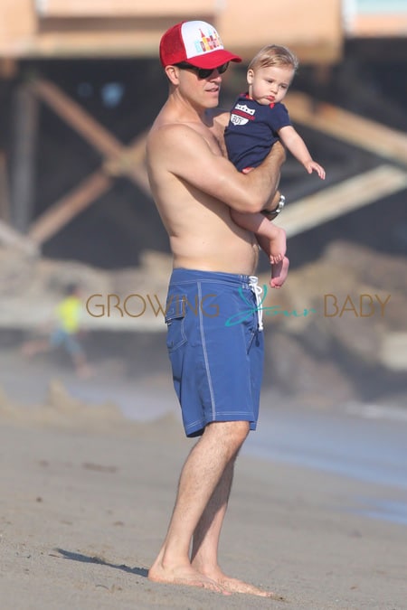 Reese Witherspoon's Husband Jim Toth Cradles Son Tennessee While Walking on The Beach