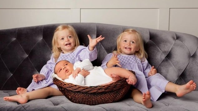 Joel Brandon Jr with his sisters