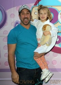 Joey Fatone and daughter Brihana at at Doc McStuffins event in LA