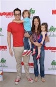 Johnny Knoxville and his wife Naomi with his twins Rocco & Arlo at the Baby2Baby event in LA
