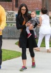 Jordana Brewster with her son Julian at the park