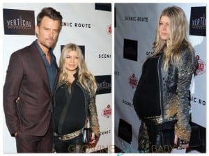 Josh Duhamel and a Pregnant Fergie at premiere of Scenic Route