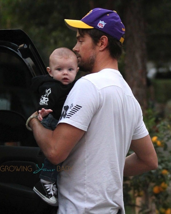 Josh Duhamel leaves Oliver Hudson's home with son AXL