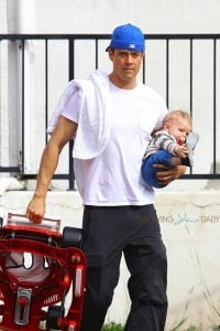 Josh Duhamel out with son Axl