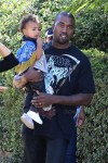 Kanye West at Moorpark Farm Center with daughter North West