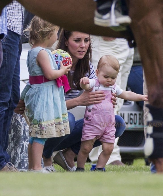 Kate Middleton & Prince George Watch Prince William Play Polo