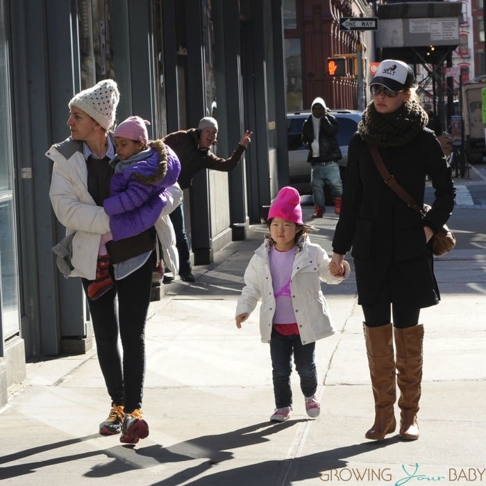 Katherine Heigl out in NYC with daughters Naleigh & Adalaide - Growing ...