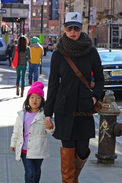 Katherine Heigl out in NYC with daughters Naleigh and Adalaide
