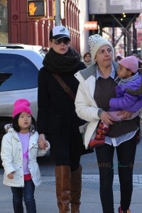 Katherine Heigl out in NYC with daughters Naleigh and Adalaide