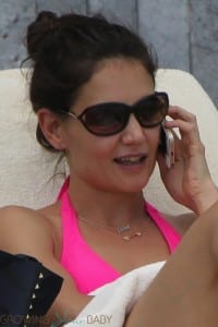 Katie Holmes Chats on her phone in Miami