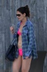 Katie Holmes Relaxes Poolside in Miami