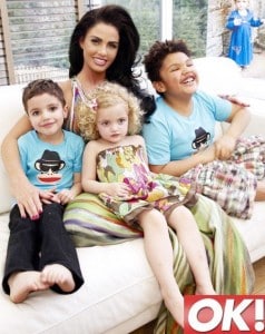 Katie Price with her kids Princess Tiaamii, Harvey and junior