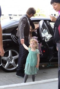 Keith Urban at the airport with his daughter Faith and Sunday