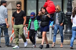 Kelly Ripa and Mark Consuelos out in NYC with their kids Lola and Joaquin