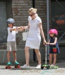 Kelly Rutherford seen spending her day with her children Hermes and Helena in New York City