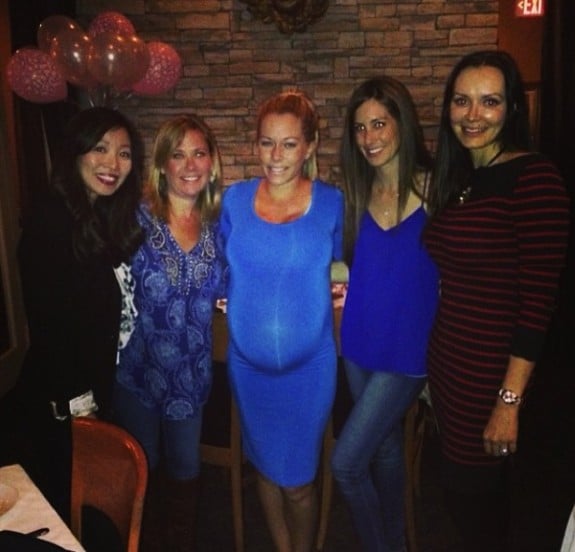 Kendra Wilkinson celebrates the pending arrival of her baby girl with some friends