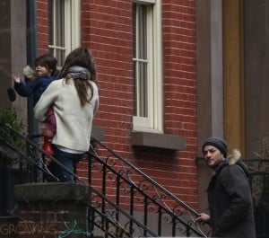 Keri Russell & Shane Dreary out in Brooklyn with their kids Willa and River