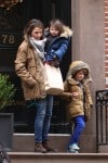 Keri Russell out in Brooklyn with her kids Willa and River