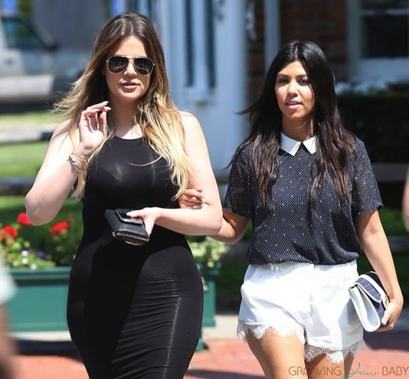 Khloe and Kourtney Kardashian shop in Southampton NY