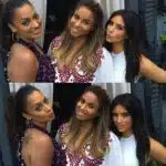 Kim Kardashian, Ciara and LaLa Anthony at Ciara's shower