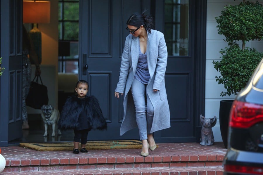 Kim Kardashian and North West at a playdate