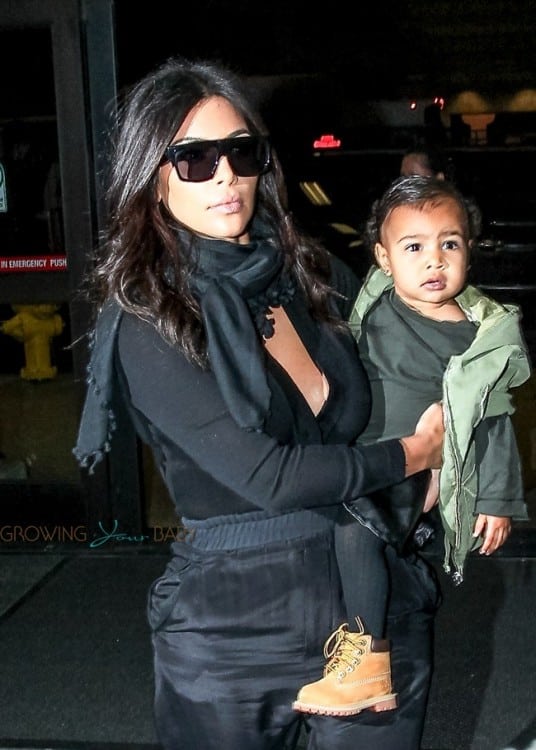 Kim Kardashian and daughter North West At LAX