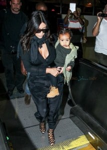 Kim Kardashian and daughter North West At LAX
