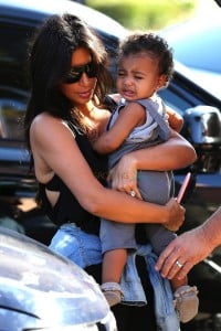 Kim Kardashian out in San Diego with daughter North West